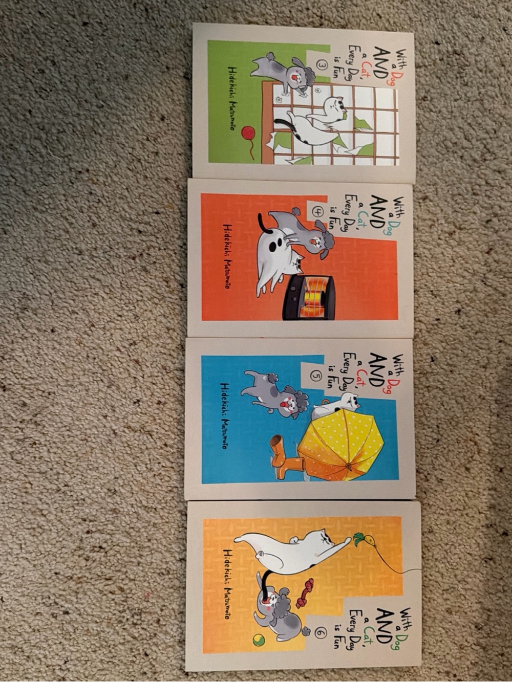 With a dog and a cat everyday is fun-set of 4 books